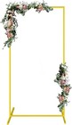 6.6' x 3.3' Square Metal Wedding Arch Backdrop Stand Frame, Flowers Not Included