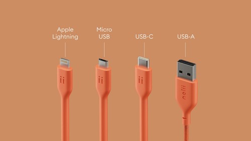 Cable de bucle Nolii 2m grafito USB-A a USB-C (NUEVO EN CAJA) - Imagen 2 de 4