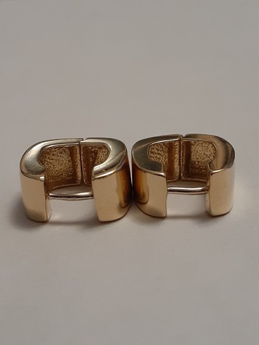 Solid 14k Yellow Gold Heavy Mexico Huggie Hoop Earrings-6.8 Grams-not Scrap - Picture 17 of 19