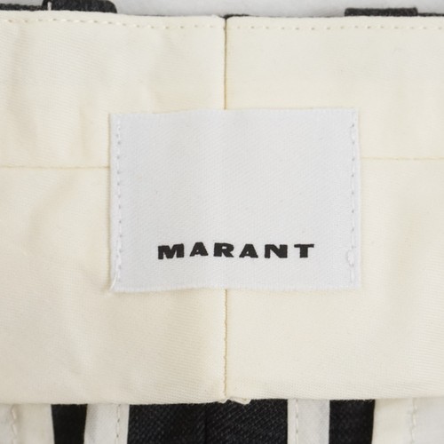 Isabel Marant Namoro Virgin Wool Mid-Rise Black Wide-Leg Pants Men's Size 38 - Picture 7 of 10