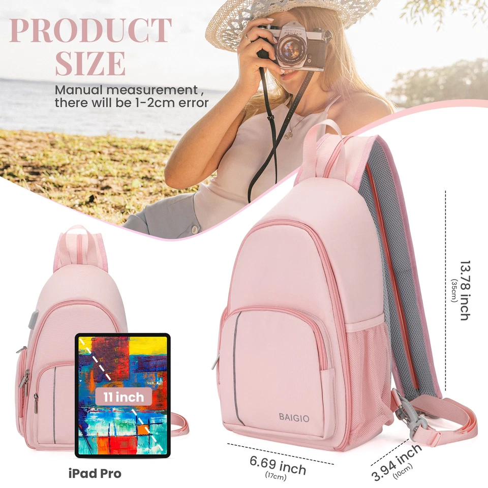 Bolso Bandolera para Cámara Pequeña Mochila Bandolera Bolsa de Viaje para Cámara DSLR SLR Foto 4 de 4