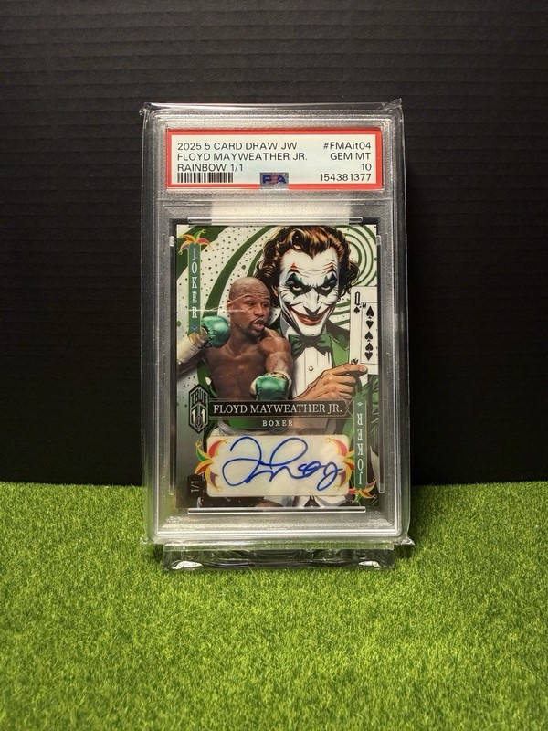 Wild Card 2025 5 Card Draw Floyd Mayweather Jr. Rainbow 1/1 Auto PSA 10 #FMAit04