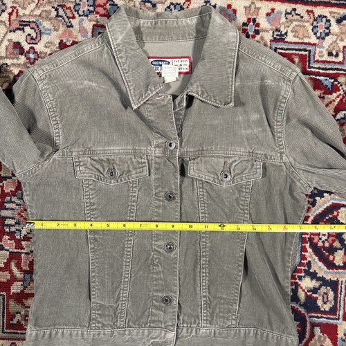 Y2K Old Navy giacca verde da donna in velluto a coste taglia media  - Foto 3 di 5