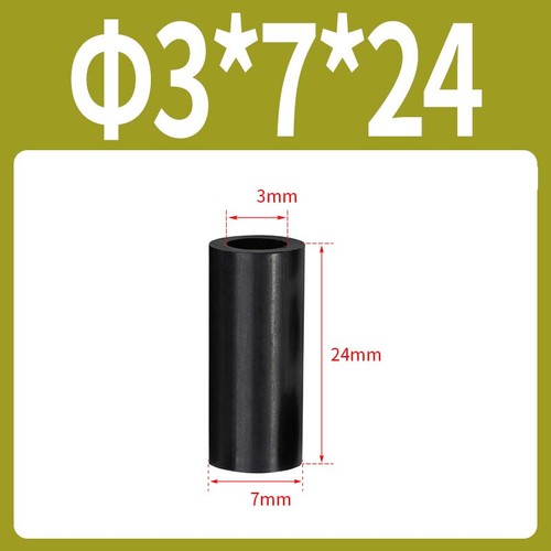 Black ABS Nylon Round Non-Thread Column Standoff Spacer Washer M5 M6 M7 M9 - Picture 43 of 123