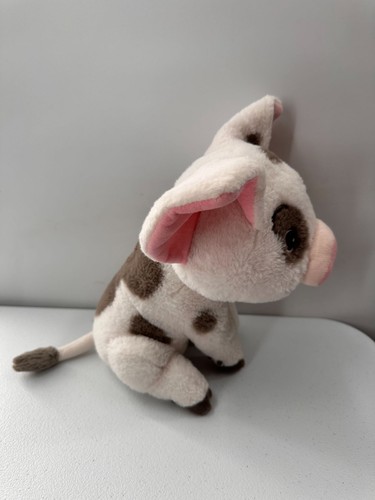Disney Store Pua Pig Moana Plush Toy 13 Inch Embroidered Speckled Maui Pot Belly - Picture 8 of 10