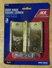 [3 Pack] Ace Hardware 5/8in Radius Door Hinge Bright Brass Sealed, New Free Ship