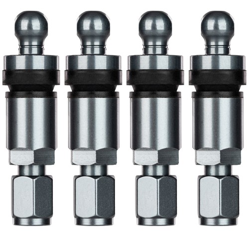 4x Tire Pressure Sensors TPMS Sensors Metal Valve Gunmetal for Volkswagen Tavend - Picture 7 of 12