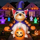 5.0Ft Halloween Inflatables Dog Decorations: Outdoor Vivid Lab Dog with Build...