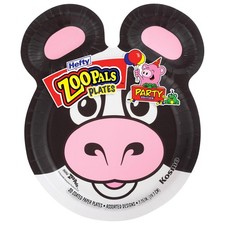 Hefty Zoo Pals Party Edition Paper Plates for Kids, 20 Count, Multicolor