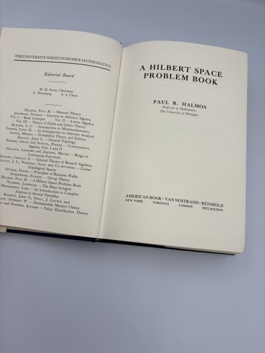 A Hilbert Space Problem Book Higher Math by Paul R. Halmos (1967) 1st Ed. VTG - 第 11/21 張圖片
