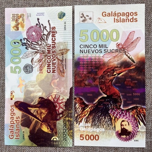 Galapagos Inseln Set 6 500 1000 5000 10000 20000 50000 UNC 2021 Polymer - Bild 6 von 11