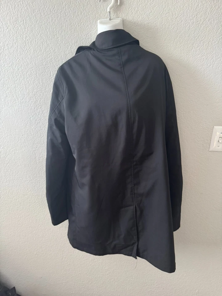 Abrigo Chaqueta de Lluvia Larga Tumi T-Tech Essential Gear Para Hombre L Grande Forrado Negro Foto 3 de 4