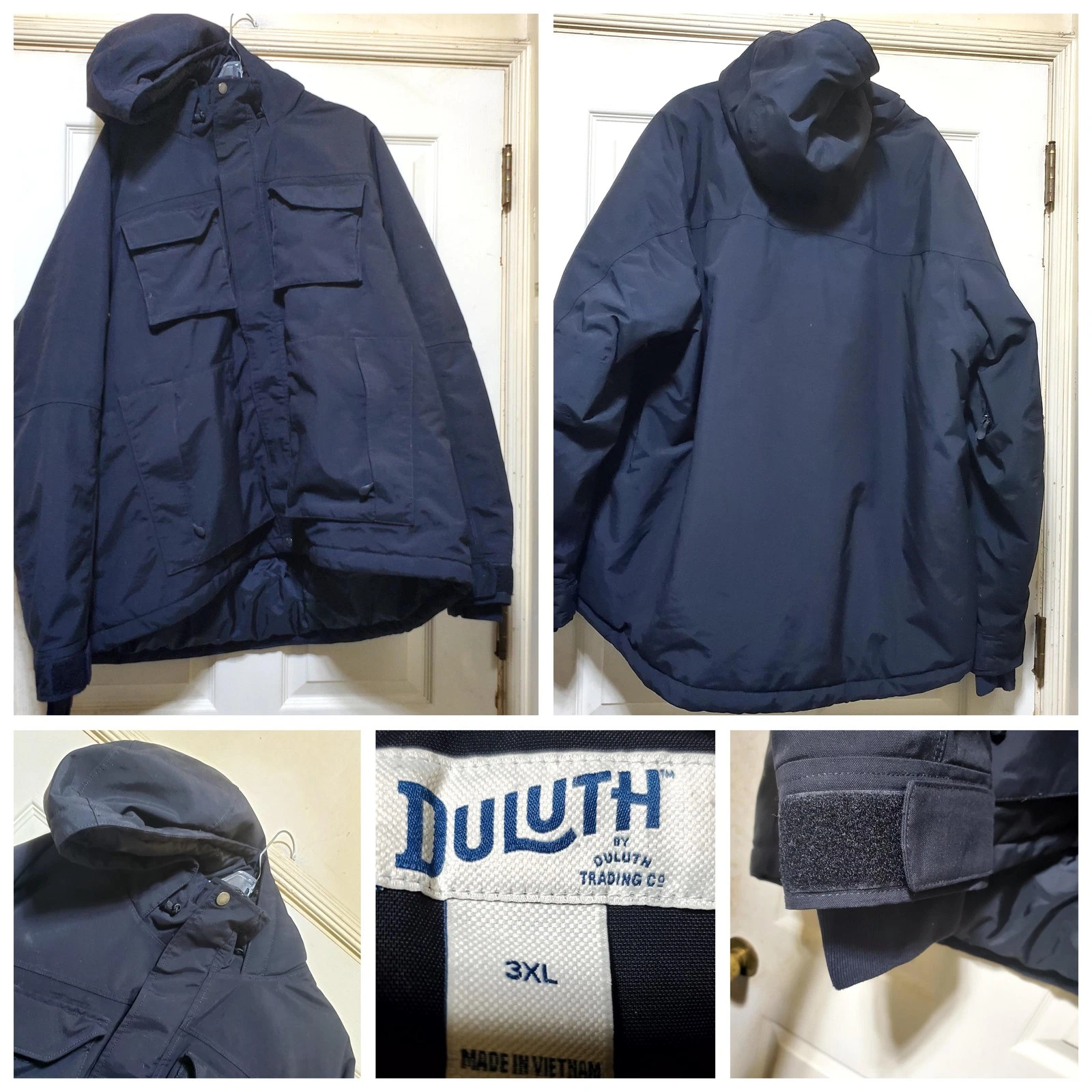 Duluth Trading Jacket Mens 3XL Whaleback Thinsulate Hooded Parka Waterproof Warm