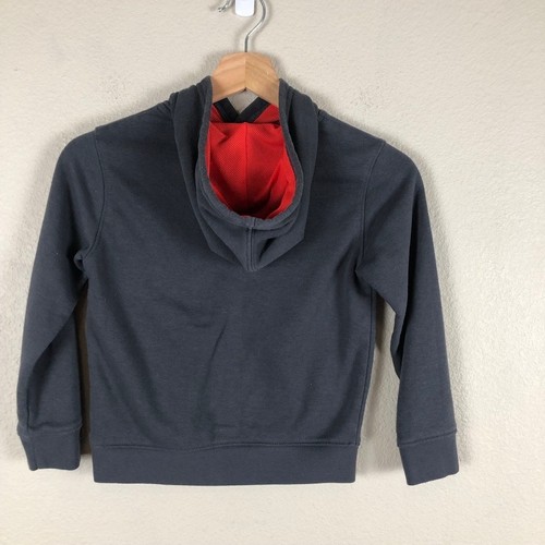 Xersion Hoodie Sweater Boys X Small Gray Red Logo Pullover Kangaroo Pockets - Picture 9 of 10