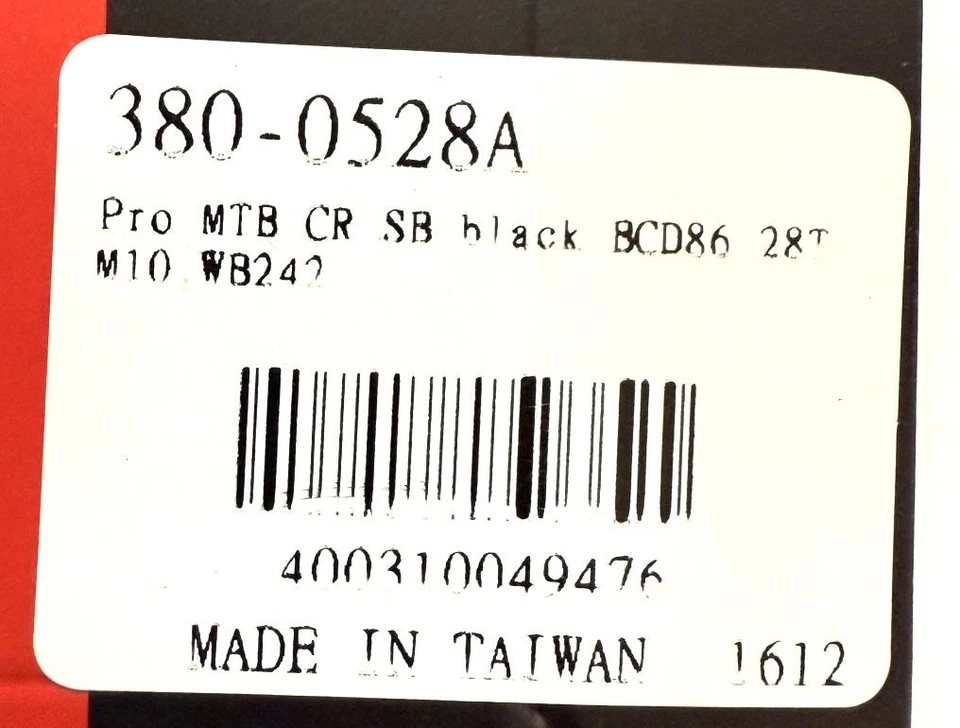 FSA Afterburner Super MTB BCD86 28 tooth Alloy MTB Chainring WA242 3 Bolt m10 - Image 3 of 4