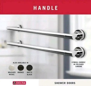Delta Lyndall 20 In. Handles for Sliding Shower or Bathtub Door in Chrome