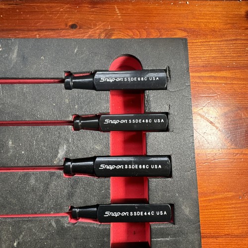Snap On SSDE 8pc Thin Blade Electronic Flat Screwdriver Set In Foam Pro Fi - Picture 2 of 10