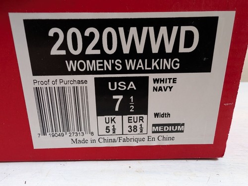 EUC Size 7.5M AVIA 2020WWD Womens Walking Sneakers White And Navy - Bild 3 von 16