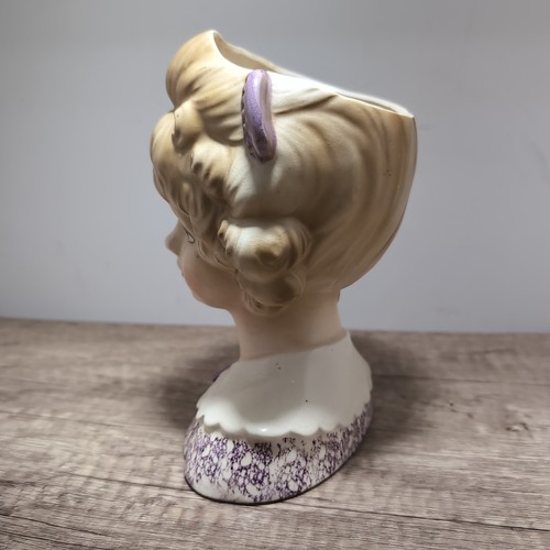 Lark Shirley Temple Lavanda Grandi Occhi Blu Relpo Testa Vaso Testata Giappone DMAGED - Foto 6 di 11