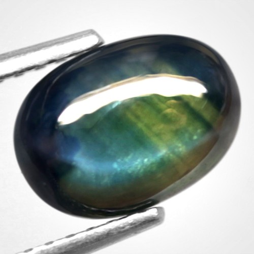 2.67Ct. Natural Star Sapphire 6 Rays Blue Green Bi-Color Rare! Cabochon Thailand - Picture 2 of 7