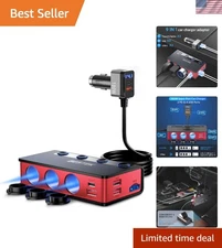 Smart 9 Ports Cigarette Lighter Splitter with Short Circuit Protection & Fuse