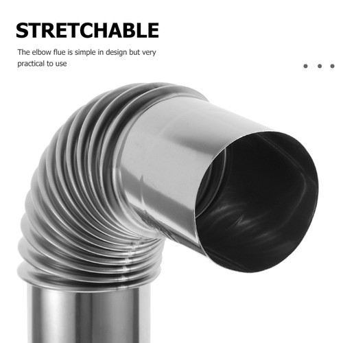 2 Sets Stainless Steel Exhaust Pipe Camping Stove Pipes Steelchimney Flue Metal - Afbeelding 3 van 12