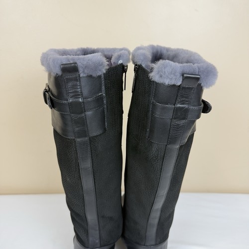 Botas de cuero impermeables forradas de piel de oveja rubias para mujer talla 6,5 M - Imagen 11 de 13
