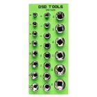 Tool Kingdom Super-Lock Shallow Socket Set 22pc 1/4" 6-13mm & 3/8" 6-19mm