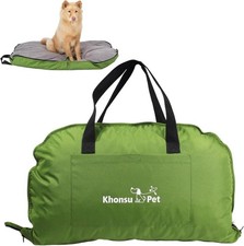 Portable Foldable Dog Bed Travel Camping Outdoor Dog Mat W/ Waterproof Cover