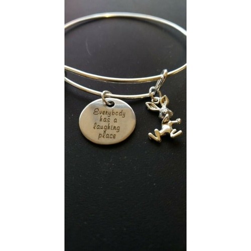 Disney Splash Mountain Brer Rabbit Inspired Tibetan Silver Charm Bracelet NEW - Picture 3 of 9