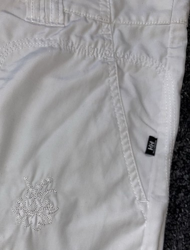 Pantalones Cortos Carga Combate Helly Hansen Vintage Y2K Blanco 3/4 HH Emblema Talla S - Imagen 3 de 6