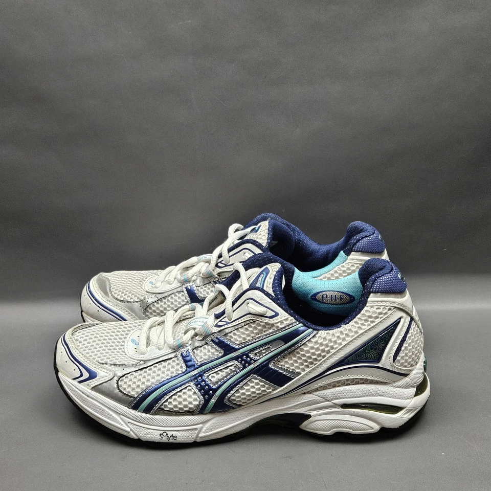 ASICS GT-2130 Running Shoes Womens 8.5 White Blue Silver Retro Y2k Sneakers - Image 4 of 4