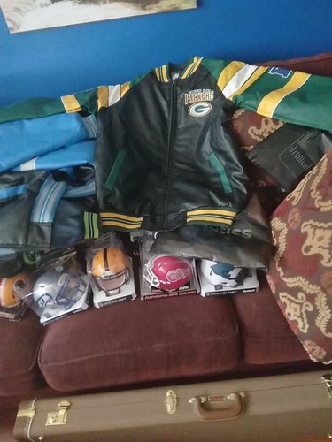 Greenback Packers Faux Leather Jacket. Size Large Brand New With Tags. - Picture 2 of 9