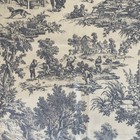  Victoria Park  Blue Toile Tailored Window Curtain Valance 70" X 14.5 NEW