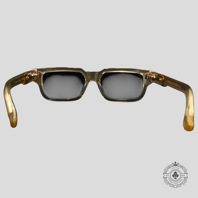 Chrome Hearts 2 Thick Sunglasses in Clear/Gold | eBay