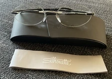 Silhouette rimless eyeglass frames- lightweight, minimalist, preowned 