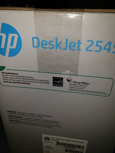 New Sealed Box HP Deskjet 2545 Wireless Inkjet All-in-one Printer Ink Included - Picture 10 of 11