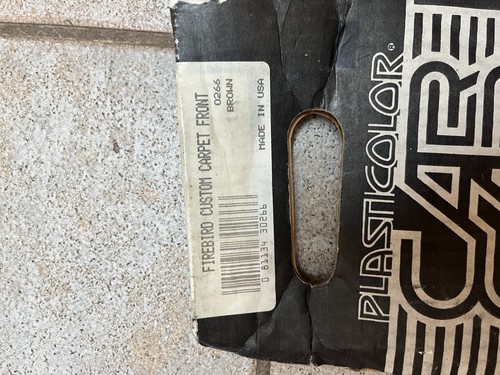 NOS Plasticolor FIREBIRD Car Floor Mats Vintage Brown Dead Stock Front Brown - Picture 4 of 5