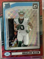 2024 Donruss Rated Rookie Optic Preview Braelon Allen Red Wave SSP NY Jets #306