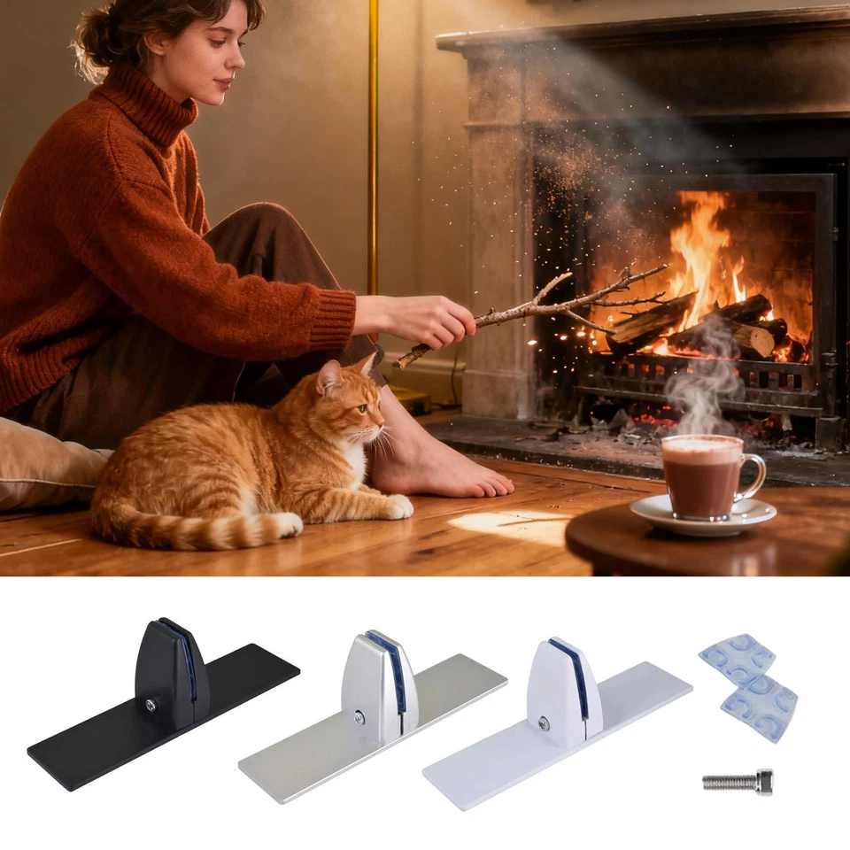 Soporte Pantalla Chimenea Soportes Pies 2 Piezas Accesorio Resistente Foto 4 de 4