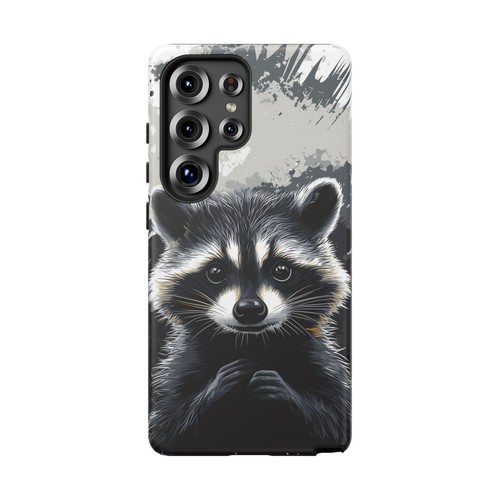 Phone Ink Case for iPhone / Galaxy / Pixel – Raccoon Gray Black Paint Art - Picture 190 of 257