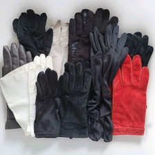 Vtg Gloves Lot 10 Pairs Women's Assorted Leather Fur Formal Driving Fownes Italy