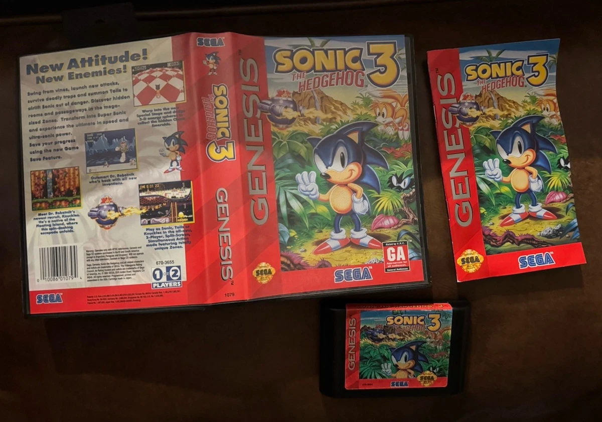 Sonic 3 Sur SEGA Megadrive (Mega Drive) - Version PAL, CIB Complète Avec Manuel - Excellent état
