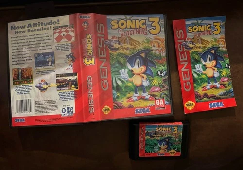 Sonic the Hedgehog 3 (Sega Genesis, 1994) Authentic With Box Tested & Works