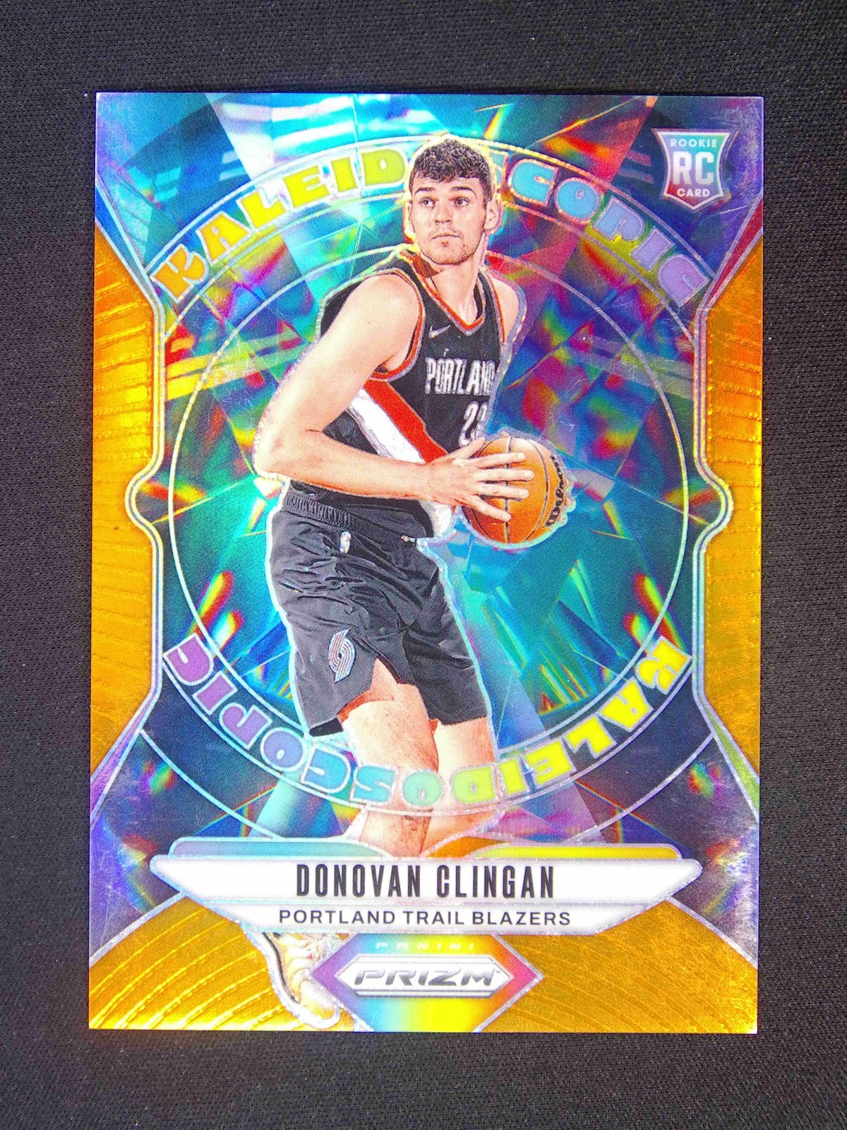 2024-25 Panini Prizm Donovan Clingan #18 RC Rookie Kaleidoscopic Orange /49