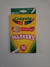 Crayola Original Marker Set Fine Tip Assorted Classic Colors Set of 10