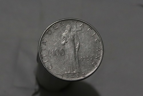 VATICAN ๐ป๐ฆ 100 LIRE 1957 B46 #K3454