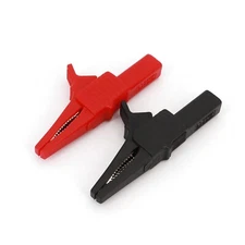 2Pcs Insulated Red Black 83mm Test Alligator Clip With 4mm Banana Jack 32A/1000V