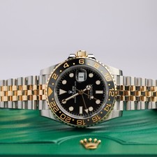 Rolex GMT-Master II 126713GRNR Gold and Silver Jubilee Bracelet with Black Bezel