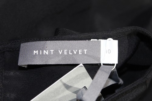 Mint Velvet Womens Blouse Size 10 Black RRP £79 Lace Top Funeral Long Sleeve - Picture 12 of 17